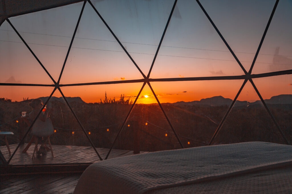 Pôr do sol no Glamping - Ano Novo na Chapada dos Veadeiros