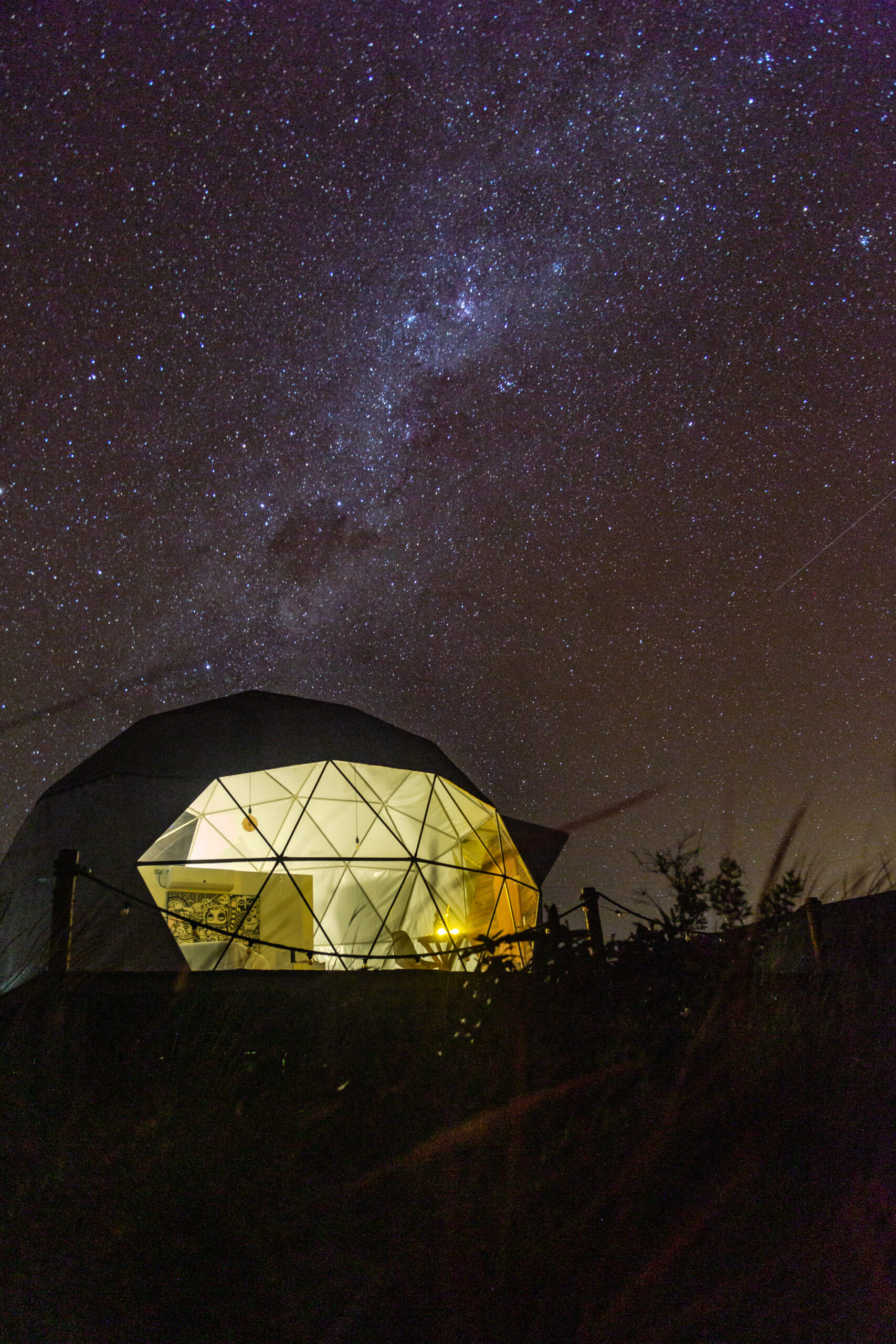 Via Lactea a olho nu Glamping Hidden Treasure na Chapada dos Veadeiros